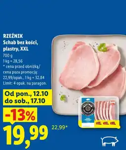 Lidl Rzeźnik Schab bez kości oferta