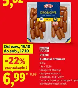 Lidl Kielbaski drobiowe Pikok oferta