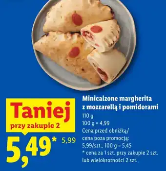 Lidl Minicalzone margherita z mozzarellą i pomidorami oferta