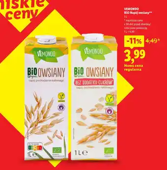 Lidl Vemondo bio napój owsiany oferta