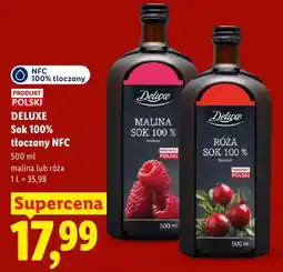 Lidl Deluxe Sok 100% tłoczony NFC oferta