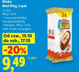 Lidl Kinder Maxi King oferta