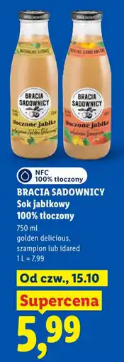 Lidl Bracia Sadownicy Sok jabłkowy 100% tłoczony oferta