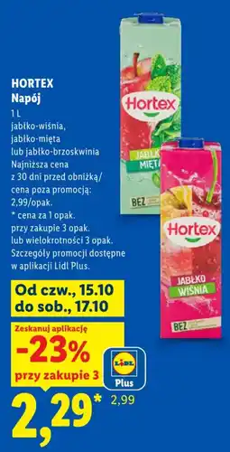 Lidl Napój Hortex oferta