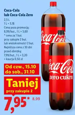 Lidl Coca-Cola lub Coca-Cola Zero oferta
