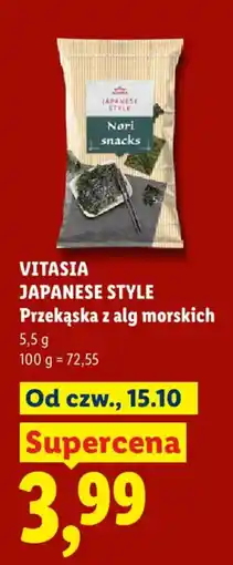 Lidl VITASIA Japanese Style Przekąska z alg morskich oferta