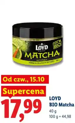 Lidl LOYD BIO Matcha oferta
