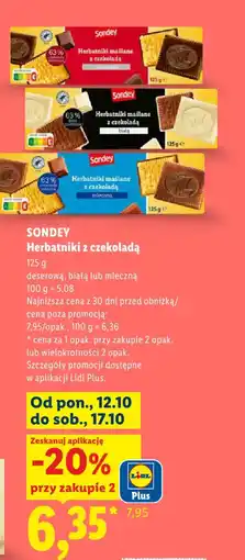 Lidl Herbatniki z czekoladą oferta