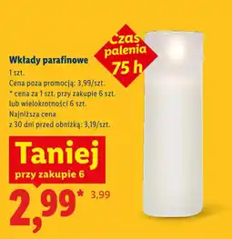 Lidl Wkłady parafinowe oferta