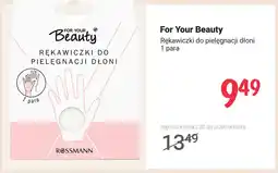 Rossmann Rękawiczki do pielęgnacji dłoni 1 para For Your Beauty oferta