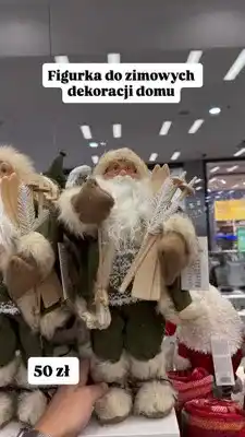 Pepco Figurka dekoracyjna Mikołaj z nartami oferta