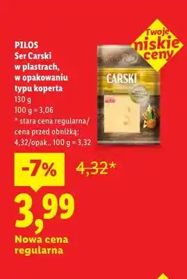 Lidl Ser carski w plastrach w opakowaniu typu koperta Pilos oferta