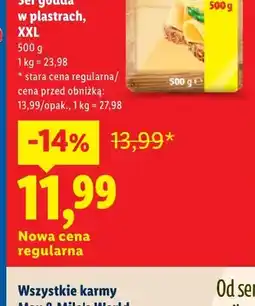 Lidl Ser gouda w plastrach XXL oferta
