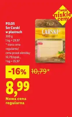 Lidl Ser carski w plastrach Pilos oferta