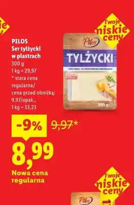Lidl Ser tylżycki w plastrach Pilos oferta