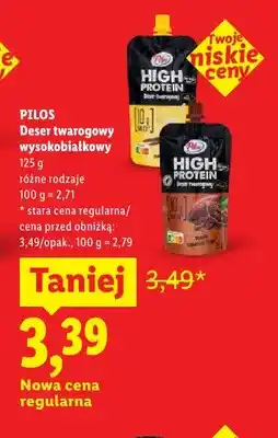 Lidl Deser twarogowy wysokobiałkowy Pilos oferta