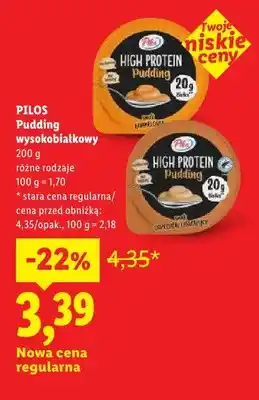 Lidl Pudding wysokobiałkowy Pilos oferta
