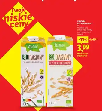 Lidl Napój owsiany Vemondo oferta