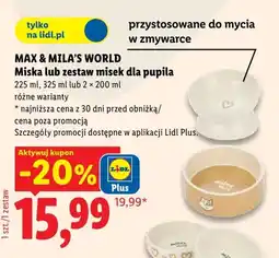 Lidl Miska dla pupila 225 ml Max & Mila's World oferta