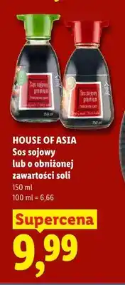 Lidl Sos sojowy premium o obniżonej zawartości soli House of Asia oferta