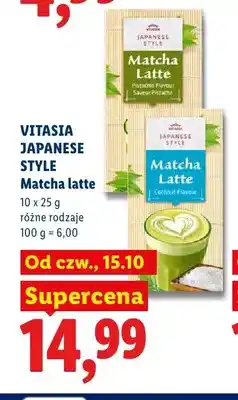 Lidl Matcha latte Vitasia Japanese Style Coconut Flavour 10-pak oferta