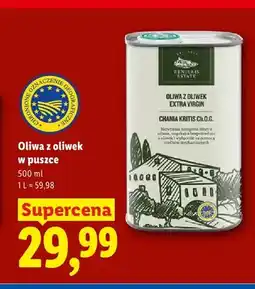 Lidl Oliwa z oliwek Extra Virgin Renieris Estate w puszce oferta