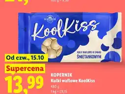 Lidl Kulki waflowe KoolKiss o smaku śmietankowym Kopernik oferta