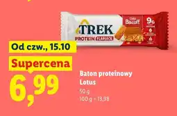 Lidl Baton proteinowy Trek Lotus Biscoff oferta
