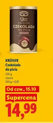 Lidl Czekolada do picia Krüger Premium Classic oferta