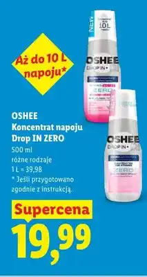 Lidl Koncentrat napoju Oshee Drop IN ZERO Vitamin Water oferta