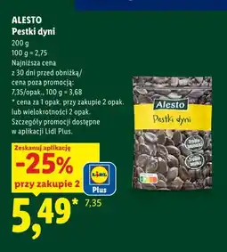 Lidl Pestki dyni Alesto oferta