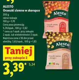Lidl Orzeszki ziemne w skorupce o smaku zielonej cebulki Alesto oferta