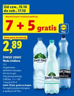 Lidl Woda źródlana niegazowana Żywiec Zdrój oferta