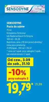 Lidl Pasta do zębów Sensodyne Kompletna OchronaPlus oferta