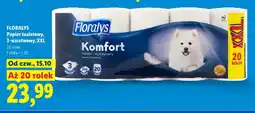 Lidl Papier toaletowy 3-warstwowy Floralys Komfort XXL 20-pak oferta