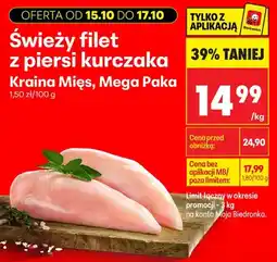 Biedronka Świeży filet z piersi kurczaka Kraina Mięs Mega Paka oferta
