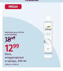 Rossmann Antyperspirant w sprayu Dove oferta