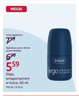 Rossmann Antyperspirant w kulce Ziaja oferta