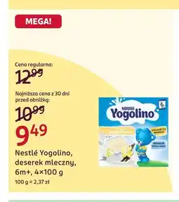 Rossmann Deserek mleczny 6 m+ Nestlé Yogolino 4-pak oferta