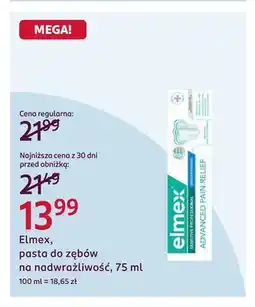 Rossmann Pasta do zębów na nadwrażliwość Elmex oferta