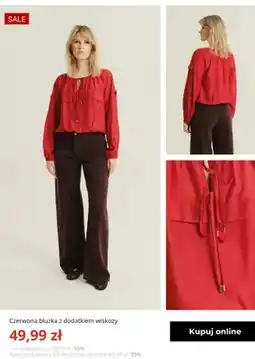 Greenpoint Czerwona bluzka z dodatkiem wiskozy Greenpoint oferta