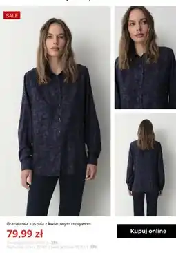 Greenpoint Granatowa koszula z kwiatowym motywem Greenpoint oferta