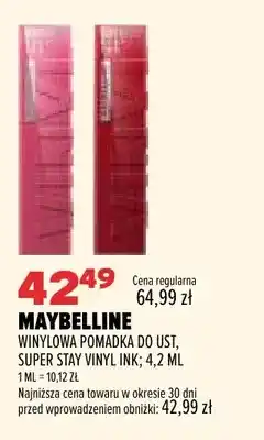 Drogerie Natura Winylowa pomadka do ust Super Stay Vinyl Ink Maybelline oferta