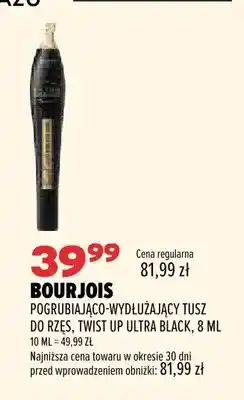 Drogerie Natura Pogrubiająco-wydłużający tusz do rzęs Twist Up Ultra Black Bourjois oferta