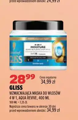 Drogerie Natura Wzmacniająca maska do włosów 4 w 1 Aqua Revive Gliss oferta