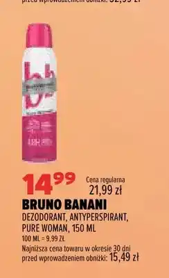 Drogerie Natura Dezodorant antyperspirant Pure Woman Bruno Banani oferta