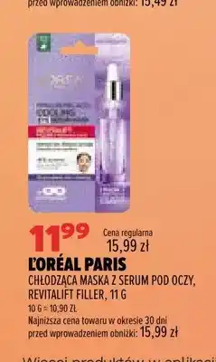 Drogerie Natura Chłodząca maska z serum pod oczy Revitalift Filler L'Oréal Paris oferta