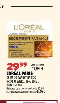 Drogerie Natura Krem do twarzy na noc Ekspert Wieku 70+ L'Oréal Paris oferta