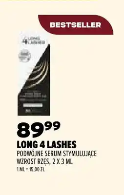 Drogerie Natura Podwójne serum stymulujące wzrost rzęs 2-pak Long 4 Lashes oferta