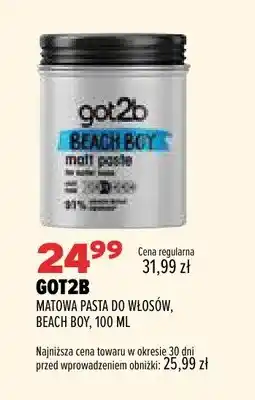 Drogerie Natura Matowa pasta do włosów Beach Boy got2b oferta